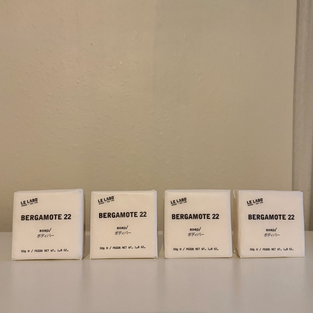 Set of 4! Le Labo Bergamote 22 mini soaps travel set